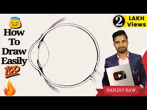 How To Draw Human Eye Step By Step For Beginners! Video