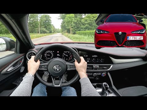 Alfa Romeo Giulia 2025 POV Test Drive | Tributo Italiano 2.0 Turbo 280 hp AWD
