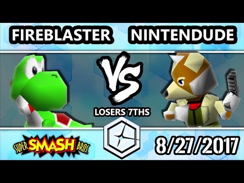 Shine 2017 Smash 64 - Fireblaster (Yoshi) vs SPY | Nintendude (Fox) - Super Smash Bros. L7