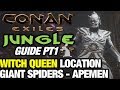 Conan Exiles Jungle Guide Pt1 Witch Queen Giant Spiders Derketto Priest Location
