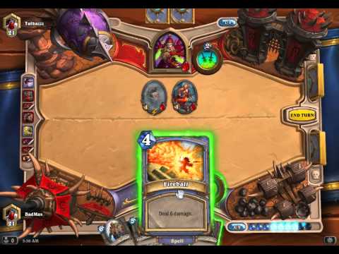 Hearthstone: Heroes of Warcraft (Mage vs Rogue) - finish move! 13 points :)
