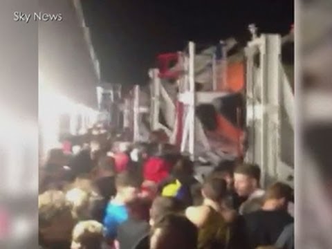 North Sea ferry catches fire, two held in connection
