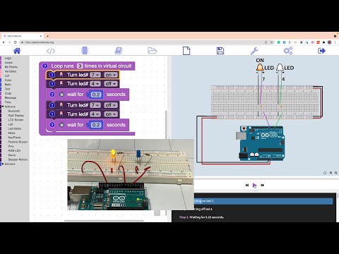 How to make LEDS Blinks with an Arduino and ElectroBlocks