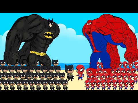 Evolution of SPIDER-MAN vs Evolution of BATMAN : Who Will Win | SUPER HEROES MOVIE