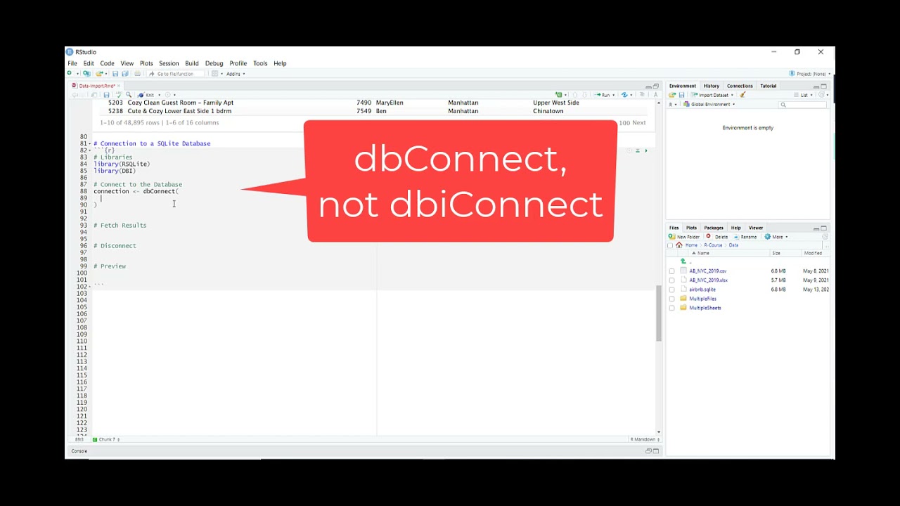 Loading Data from a SQLite Database into R