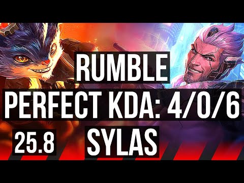 RUMBLE vs SYLAS (TOP) | 4/0/6 | KR Challenger | 25.8