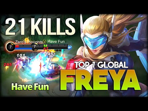 21 Kills. Blade of Despair Under 5 Minutes! Have Fun Top 1 Global Freya - Mobile Legends