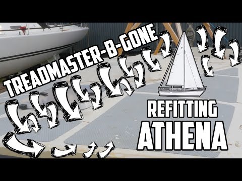 Sail Life - Removing Treadmaster and deck hardware - DIY sailboat refit