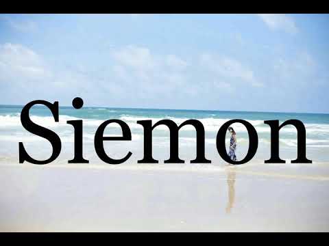 How To Pronounce Siemon🌈🌈🌈🌈🌈🌈Pronunciation Of Siemon