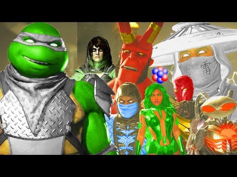 INJUSTICE 2 - Ninja Turtles Vs. ALL DLC Characters INTRO Dialogues