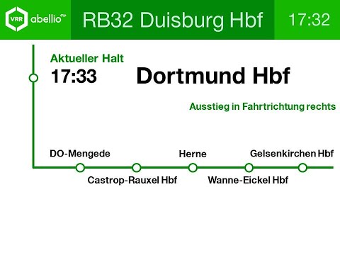 [ABR] Ansagen RB32 Dortmund Hbf - Duisburg Hbf