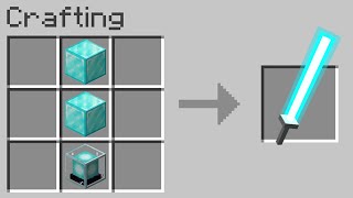 Minecraft but you can craft LASER swords from any block...