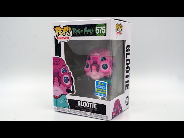 Vídeo relacionado con Funko Pop! Rick and Morty Glootie Exclusive Vinyl Figure Shared Sticker Summer Convention 2019 SDCC