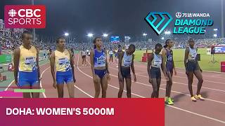 Women's 5000m at Diamond League meet in Doha | #CBCSports
