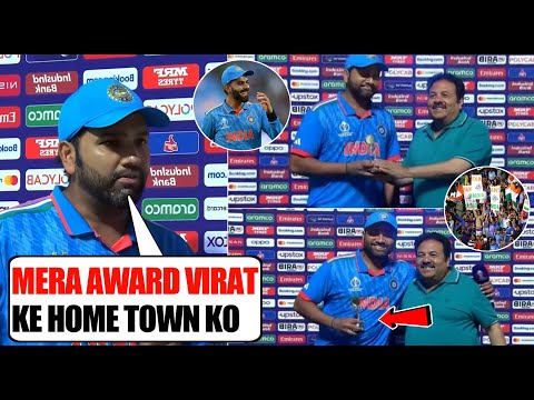 ROhit Sharma Dedicated His P.O.T.M Award For Virat Kohli Home Town Crowd Delhi & Won Hearts |