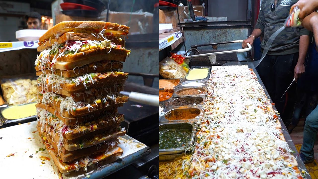Indore Biggest Sandwich Only Rs. 150/- l Madhuram Sandwich l Indore Street Food