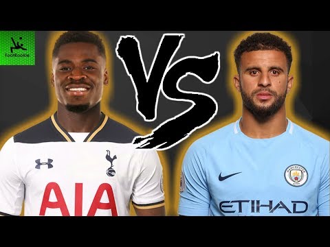 Serge Aurier vs Kyle Walker • 2017 • Tottenham vs Manchester City • Battle of the Rivals