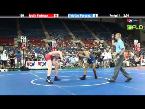 Junior 160 - Justin Harbison (Montana) vs. Christian Vasquez (Florida)