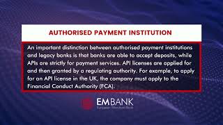 What is an Authorised Payment Institution - API? | European Merchant Bank