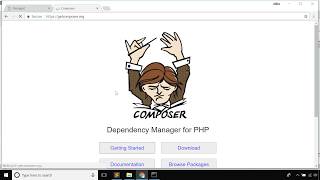 php tutorial - composer installing and how to use composer, packagist 