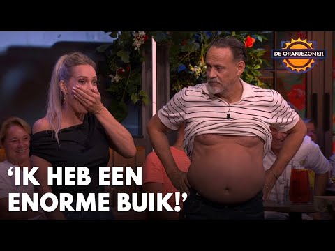 Hugo Borst tilt live op tv z'n shirt omhoog: 'Ik heb een enorme buik!' | DE ORANJEZOMER