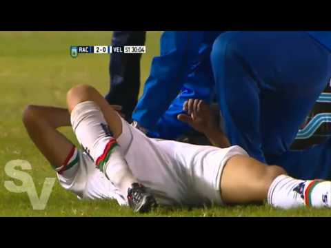 Matias Perez Acuña Expulsado por patada a Voboril - Racing 3-1 Velez   F15 Torneo Primera 2015