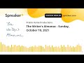 The Writer's Almanac - Sunday, October 10, 2021