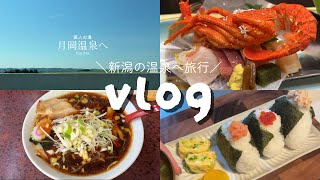 【旅vlog】いつも訪れる新潟の温泉♨️新潟の食材で作るおにぎり🍙