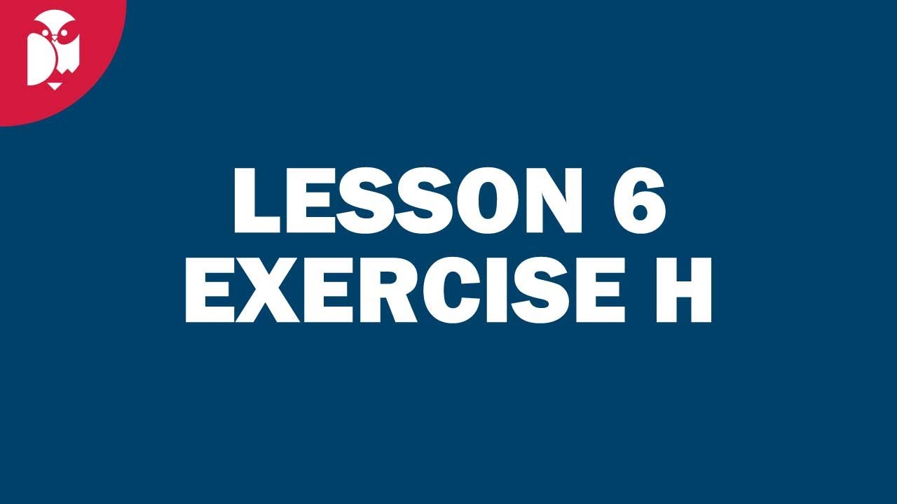 Lesson 6 - Exercise H  Audio - BASIC ESL WORKBOOK 1