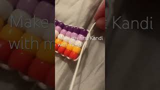 Make my first Kandi with me! #kandi #bracelet #beads #therian #craft #viral #shorts