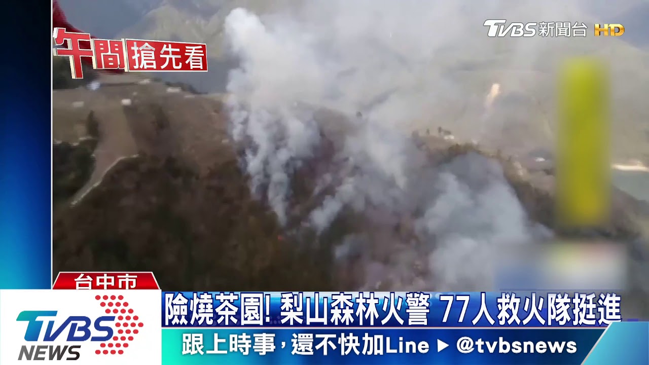 險燒茶園!梨山森林火警 77人救火隊挺進
