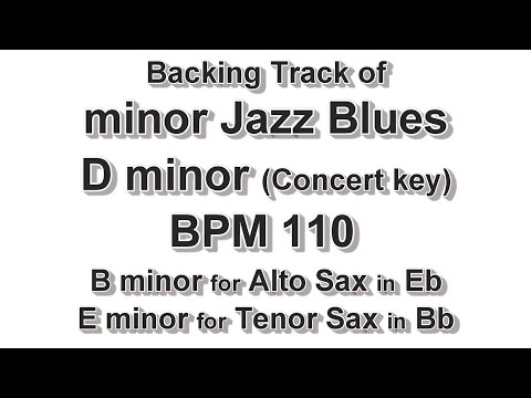 D minor Jazz Blues - BPM 110 - Backing Track