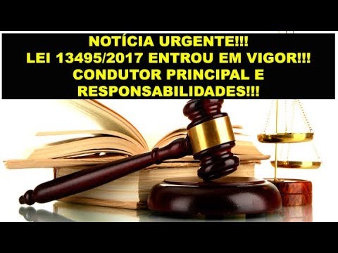 LEI 13495 ALTERA CÓDIGO DE TRÂNSITO BRASILEIRO | INDICAÇÃO DO PRINCIPAL CONDUTOR