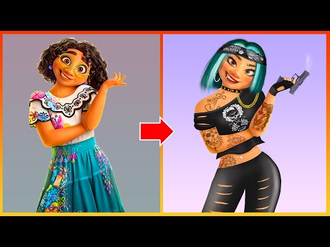 Encanto Disney Pixar Mirabel Madrigal Glow Up Into Bad Girl - Disney Character Transformation