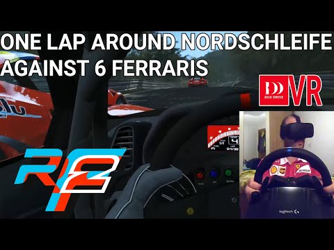 rFactor2 VR | Ferrari 854 GT3 1 Lap around Nordschleife against 6 alike