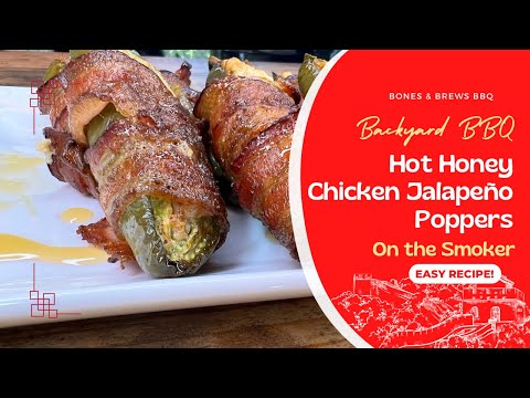 Hot Honey Chicken Jalapeño Poppers (Wrapped in Bacon)