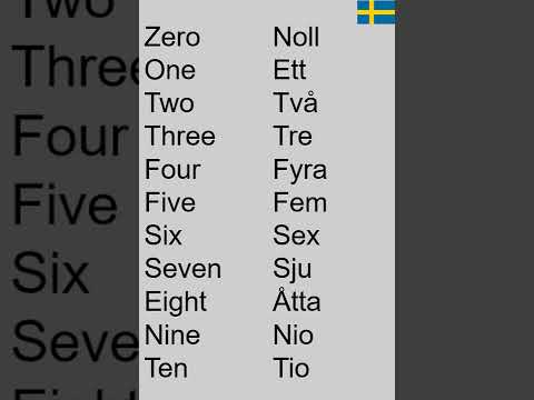 How to count to 10 in Swedish