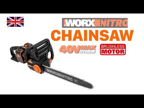 Grandininis pjūklas Worx WG385E; 2x20 V; 2x4,0 Ah; 40 cm juosta video