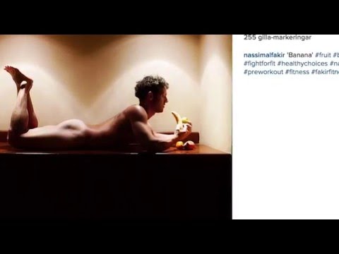 Nassim Al Fakirs nakenbild – visar bananen