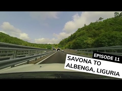 🇮🇹 A10 in Italy: Savona to Albenga in Liguria. Tunnel galore on the Mediterranean!