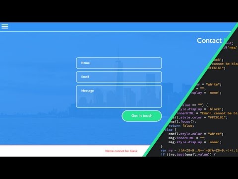 Web Design Speed art + Speed Code - Contact Form (With Javascript Validation)