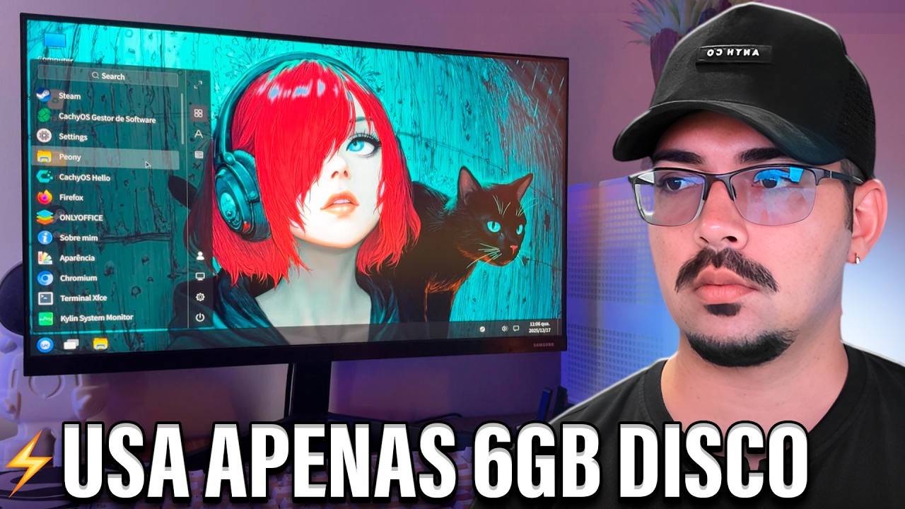 SÓ 6GB DE DISCO?! 😱 Transformei meu PC Velho em uma MÁQUINA com CachyOS!
