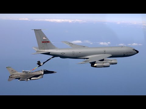 KC-135 Stratotanker in Action amazing - Aircraft Air Refueling