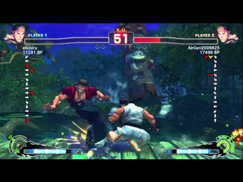 Air [Ryu] vs ekusiru [Ryu] SSF4 Japanese Online Ranked Matches - TRUE-HD