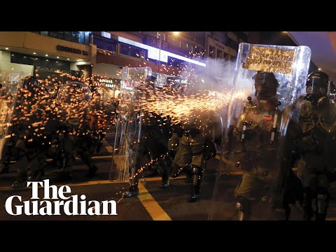 Hong Kong police fire teargas at protesters in third day of unrest