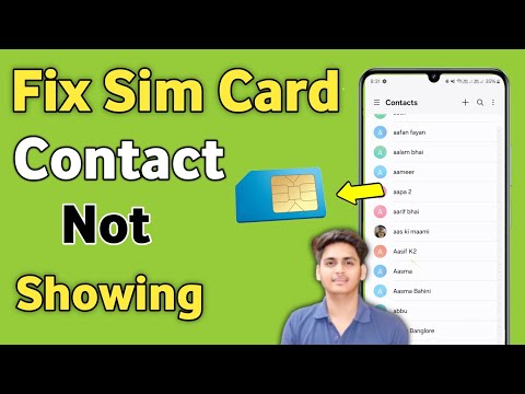 Fix SIM Card Contacts Not Showing Problem - Show Sim Contacts on Android