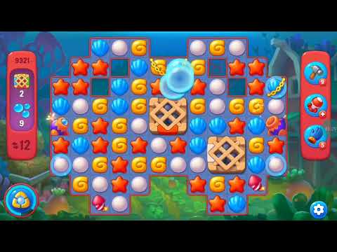 Fishdom Hard Level 9321 (with full seashell and double bomb)@choraelmin