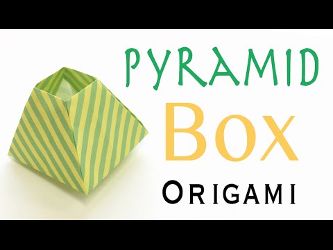 Pyramid Box Pot Origami Paper Tutorial - Origami Kawaii〔#088〕