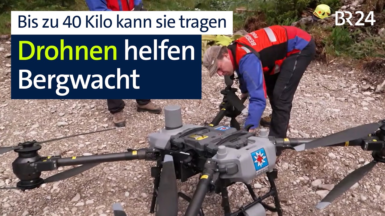 Erstmals im Einsatz: Lastendrohne hilft der Bergwacht | Abendschau | BR24