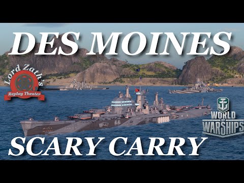 Scary Carry - Des Moines Tier 10 American CA Trident S. Spawn Ranked Gold League World of Warships